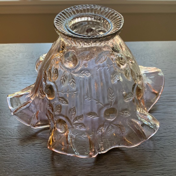 Vintage Fenton Lavender Cabbage Rose Fairy Lamp Shade - Picture 1 of 7